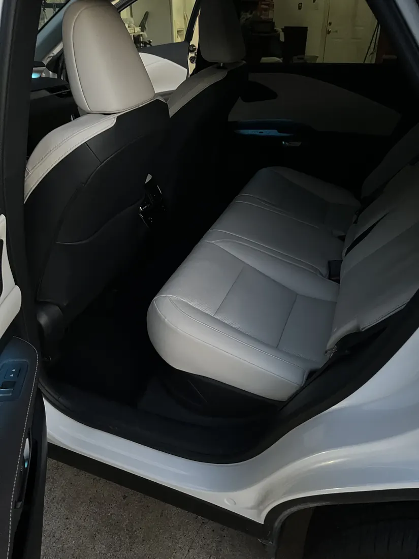 Rear bench seat after leather conditioning