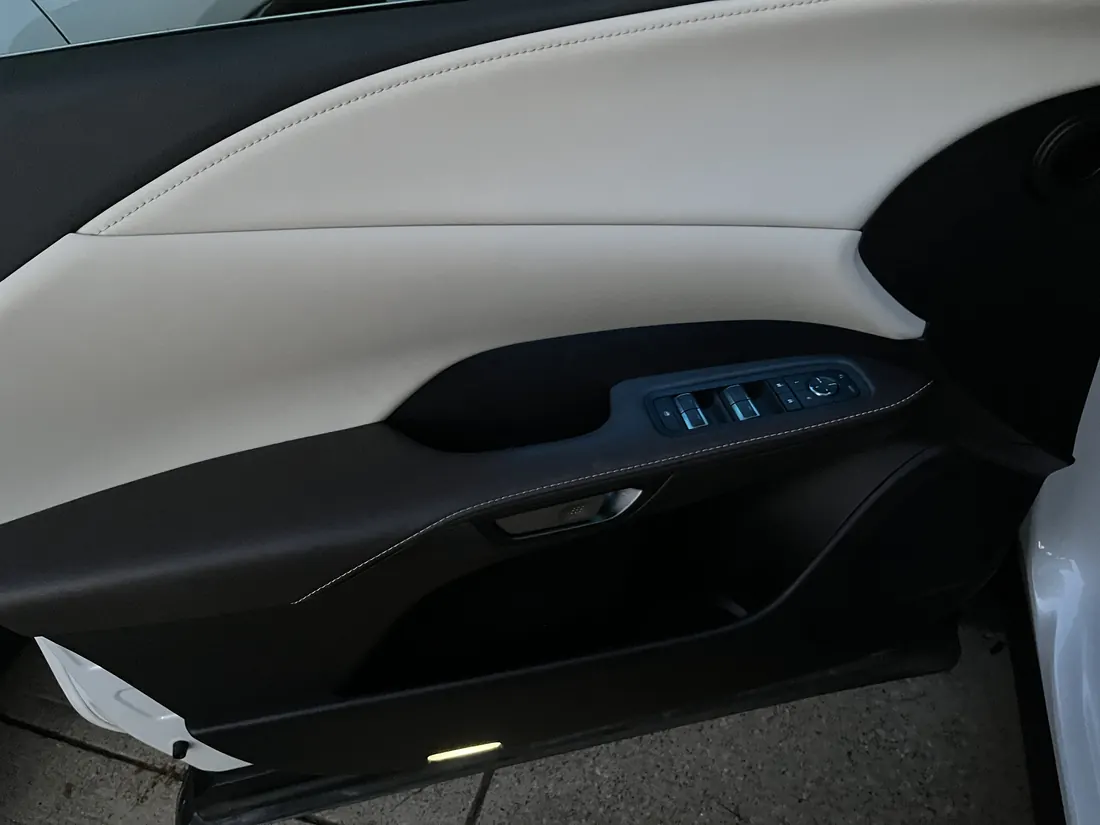Door panel with spotless cream leather trim